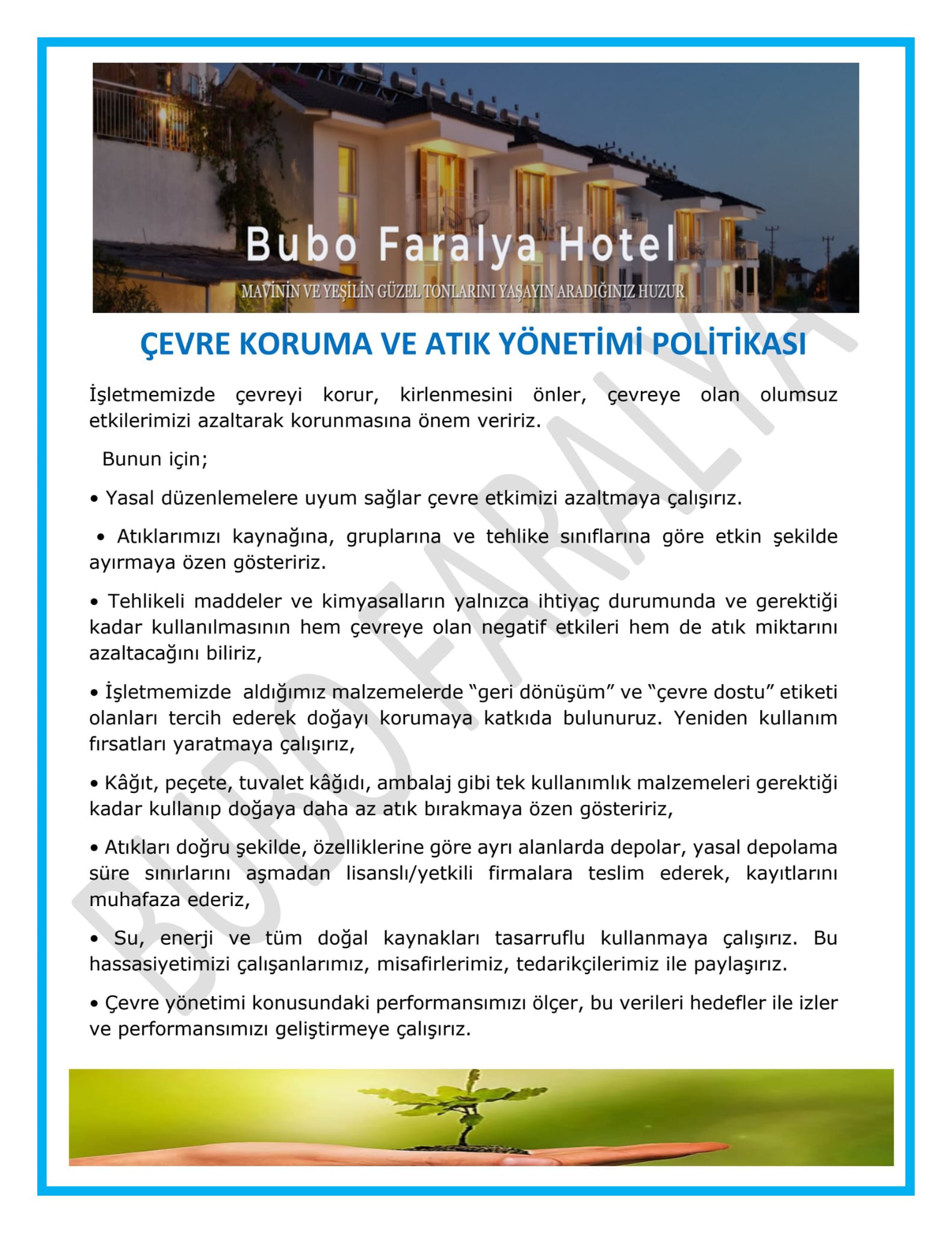 Çevre Koruma ve Atık Yönetimi Politikası