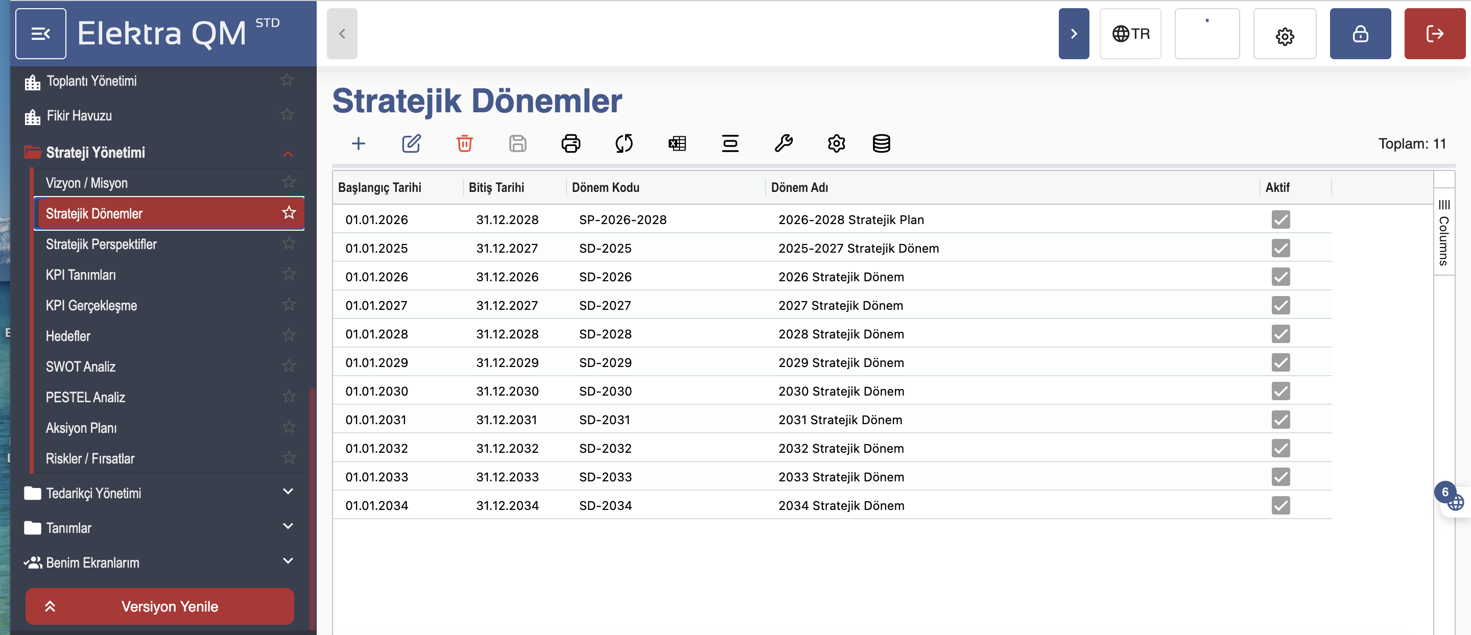 Doküman Revizyon Yönetimi Ekran Görüntüsü