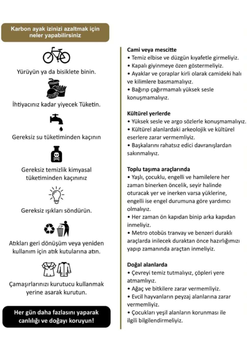 Karbon Ayak İzini Azaltmak İçin Neler Yapabiliriz